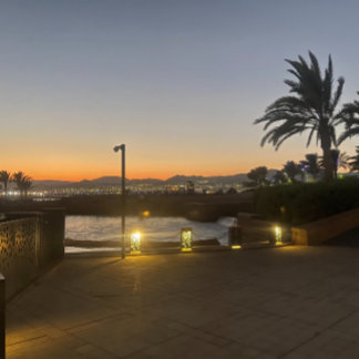 Aqaba fotografie Hout Overgoten Wandtapijt Hangend Wandkleed