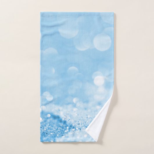 AQAU BLUE SPARKLE BUBBLE BATHROOM TOWEL BAD HANDDOEK (Handdoek)