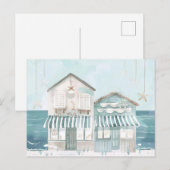 Aqaurell Illustration Strand Landschaft pastell Briefkaart (Voorkant / Achterkant)