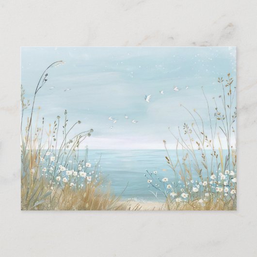 Aqaurell Illustration Strand Landschaft pastell Briefkaart (Voorkant)