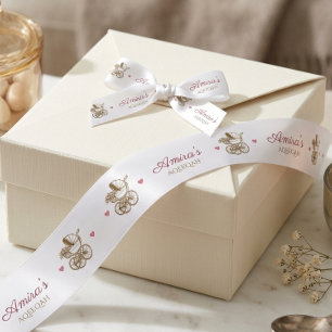 Aqeeqah gepersonaliseerd lint vintage babykoets