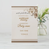 Aqeeqah uitnodiging (Staand voorkant)