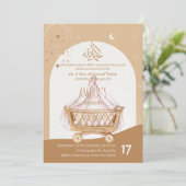 Aqiqah Uitnodiging Baby Naamgevingsceremonie Perso (Staand voorkant)