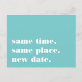 Aqua | Aankondiging uitstel moderne bruiloft (Voorkant)