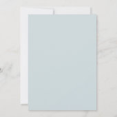 Aqua Abrikozenblad Bruiloft Kaart (Achterkant)