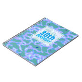 Aqua Abstract 30th Birthday Guest Book 11a Notitieboek (Linkerzijde)