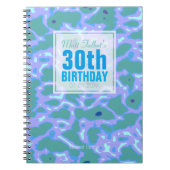 Aqua Abstract 30th Birthday Guest Book 11a Notitieboek (Voorkant)