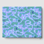 Aqua Abstract 50th Birthday Guest Book Gastenboek (Achterkant)