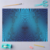 Aqua Abstract Fractal 13 Decoupage Tissuepapier (Craft)