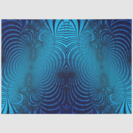 Aqua Abstract Fractal 13 Decoupage Tissuepapier