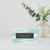 Aqua Abstract Visitekaartjes (Staand voorkant)
