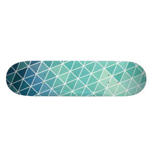 Aqua Abstracte driehoeken Persoonlijk Skateboard