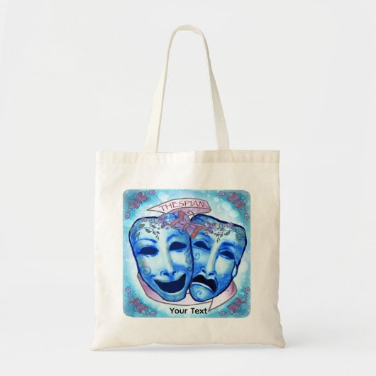 Aqua Acteurmaskers Tote Bag (Voorkant)