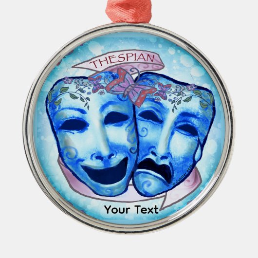 Aqua Actormaskers Metalen Ornament (Voorkant)