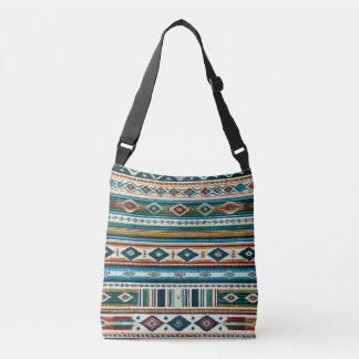 "AQUA" ADJUSTABLE TOTE - Mexican-Style Weave Crossbody Tas