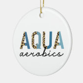 Aqua Aerobics Cheetah Print Typografie Keramisch Ornament (Links)
