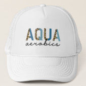 Aqua Aerobics Cheetah print Water aerobics giften Trucker Pet (Voorkant)