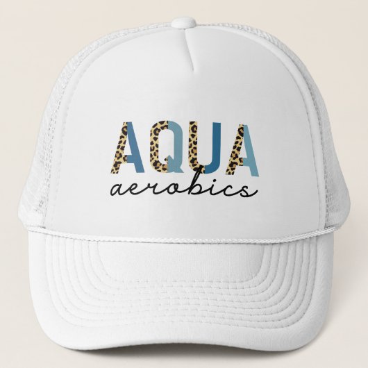 Aqua Aerobics Cheetah print Water aerobics giften Trucker Pet (Voorkant)