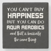 Aqua Aerobics is Happiness Funny Water Aerobics Stenen Onderzetter (Voorkant)