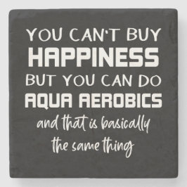 Aqua Aerobics is Happiness Funny Water Aerobics Stenen Onderzetter