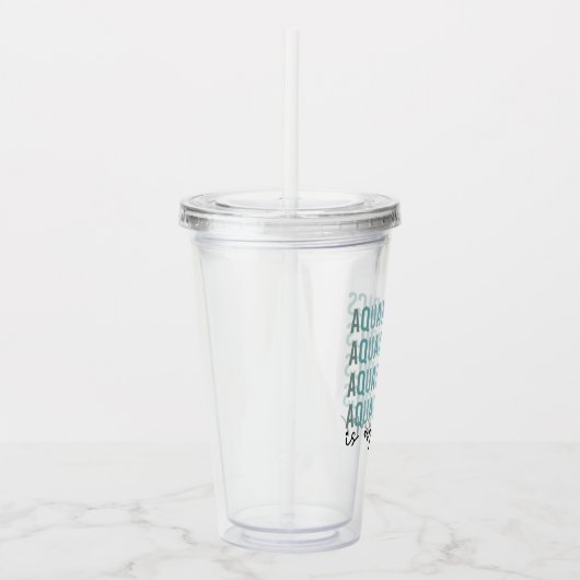 Aqua Aerobics is mijn 'Therapy Water Aerobics gift Acryl Drinkbeker (Rechts)