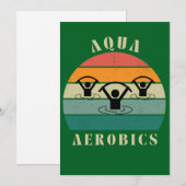 aqua aerobics wateraerobics feestdagenkaart (Voorkant / Achterkant)