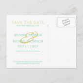 Aqua Agate Waterverf | Het Briefkaart Datum opslaa (Achterkant)