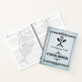  Aqua Aged Papier Familie Kookboek Notitieboek (Binnen)