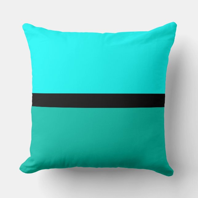 Aqua & Amazonite Solid Color Background Kussen (Voorkant)