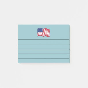 Aqua American Flag Post Het Notities Gift Post-it® Notes