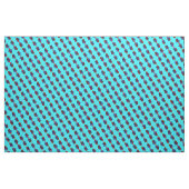Aqua Anatomical Heart Patterned Fabric Stof (Yard (91,4 cm))