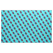 Aqua Anatomical Heart Patterned Fabric Stof (Fat Quarter)