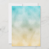 Aqua and Gold Ombre Folie Rehearsal Kaart (Achterkant)