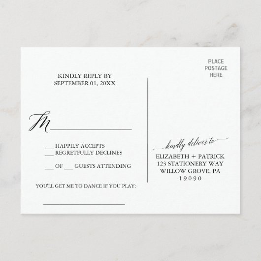 Aqua and Gold Waterverf Beach Song Request RSVP Uitnodiging Briefkaart (Achterkant)