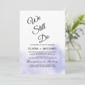 Aqua and Gold Waterverf Beach Vow Renewal Kaart (Staand voorkant)