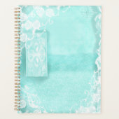 Aqua and Lace Junk Journal Style Planner (Voorkant)