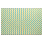 Aqua and Yellow Chevron Stripe Fabric Stof (Yard (91,4 cm))