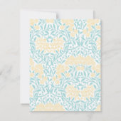 Aqua and Yellow Floral Damask Pattern (Achterkant)