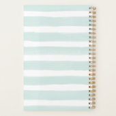 Aqua and Yellow Floral Monogram Planner (Achterkant)
