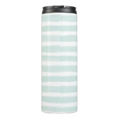Aqua and Yellow Floral Monogram Thermosbeker (Achterkant)
