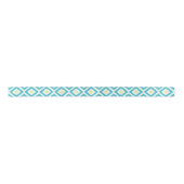 Aqua and Yellow Ikat Diamonds Pattern Satijnen Lint (Voorkant)
