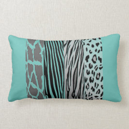 Aqua Animal Ingegraveerd Gedrukte Zebra Stripe Pil Kussen