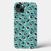 Aqua Animal Print/Camo Case-Mate iPhone Case (Achterkant)