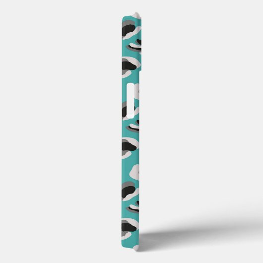 Aqua Animal Print/Camo Case-Mate iPhone Case (Achterkant / Rechts)