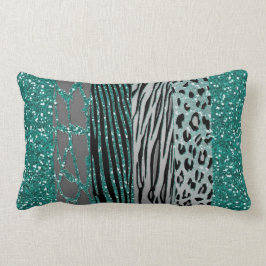 Aqua Animal Print Sierkussen Kussen