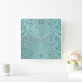 Aqua Antiek  Damaskast Vierkante Klok (Huis)