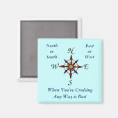 Aqua Anyway Cruising Square Magneet (Voorkant / Achterkant)
