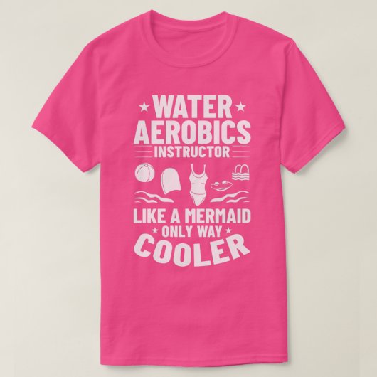 Aqua aquafit fitnessout water t-shirt (Design voorkant)