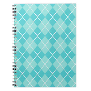Aqua Argyle Notitieboek