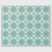 Aqua Argyle Wrapping Paper Cadeaupapier (Vlak)